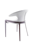 [Dining Chair] Black nickel frame +  saddle leather & PU，High End Hotel Restaurant Table set dining cahir