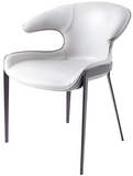 [Dining Chair] Black nickel frame +  saddle leather & PU，High End Hotel Restaurant Table set dining cahir