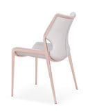 [Dining Chair] Chrome frame +  saddle leather & PU，ERGONOMIC DESIGN KITCHEN DINING CHAIRS