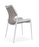 [Dining Chair] Chrome frame +  saddle leather & PU，ERGONOMIC DESIGN KITCHEN DINING CHAIRS
