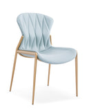 [Dining Chair] Rose gold frame + PU，Indoor Living Room Restaurant chair with Leather Material