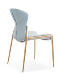 [Dining Chair] Rose gold frame + PU，Indoor Living Room Restaurant chair with Leather Material