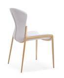 [Dining Chair] Rose gold frame + PU，Indoor Living Room Restaurant chair with Leather Material
