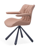 [Lounge chair]  Gun color frame +  PU，Living Room High Load-Bearing Relax Chair whit armrests