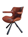 [Lounge chair]  Gun color frame +  PU，Living Room High Load-Bearing Relax Chair whit armrests