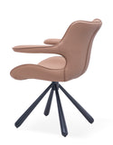 [Lounge chair]  Gun color frame +  PU，Living Room High Load-Bearing Relax Chair whit armrests