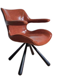 [Lounge chair]  Gun color frame +  PU，Living Room High Load-Bearing Relax Chair whit armrests