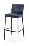 [Barstool] Black matt frame & PU , High-stool bar chair with backrest for kitchen island