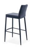 [Barstool] Black matt frame & PU , High-stool bar chair with backrest for kitchen island