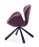 [Lounge chair]  Gun color frame +  saddle leather & PU，Ergonomic Scratch-Resistant Swivel lounge Chair