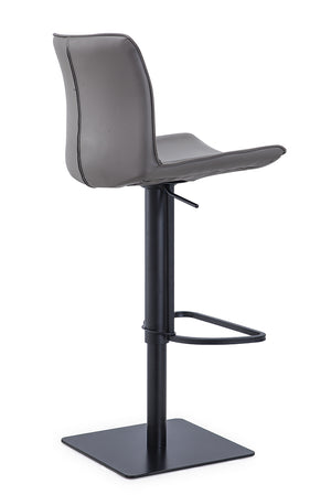 [Hydraulic Barstool]  Black matt frame + saddle leather & PU ,  Open-Kitchen table height bar stools