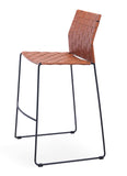 [Barstool] Black matt frame + saddle leather ,Restaurant Supply Eco-Friendly Bar chair
