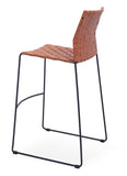 [Barstool] Black matt frame + saddle leather ,Restaurant Supply Eco-Friendly Bar chair