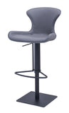 [Hydraulic Barstool]  Black matt frame + PU , Adjustable Height for Kitchen Island barstool