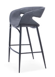 [Barstool] Gun color frame +  PU ,Wrap-style ergonomic seat board Hydraulic Barstool