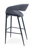 [Barstool] Gun color frame +  PU ,Wrap-style ergonomic seat board Hydraulic Barstool