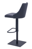 [Hydraulic Barstool]  Black matt frame + PU , Restaurant Supply Eco-Friendly Bar chair