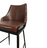 [Barstool] Wood vaneer  frame  +  PU , Atmospheric Bar chair Design for Outdoor & Indoor Bars