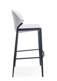 [Barstool] Gun color frame + PU , Rust-Proof durable balcony leisure bar chair