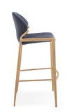 [Barstool] Gun color frame + PU , Rust-Proof durable balcony leisure bar chair
