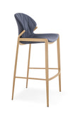 [Barstool] Gun color frame + PU , Rust-Proof durable balcony leisure bar chair