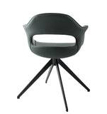 [Lounge chair]  Gun color frame +  PU，Indoor Waterproof Swivel Lounge Chair Spill-Resistant & Durable