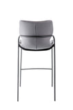 [Barstool] Black matt frame + PU , Bar stools for backrest restaurant with back support