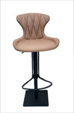 [Hydraulic Barstool]  Black matt frame + PU , Adjustable Height for Kitchen Island barstool