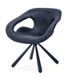 [Lounge chair]  Gun color frame +  PU，360° Rotating Smooth Lounge Chair for Events