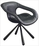 [Lounge chair]  Gun color frame +  PU，360° Rotating Smooth Lounge Chair for Events