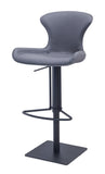 [Hydraulic Barstool]  Black matt frame + PU , Adjustable Height for Kitchen Island barstool