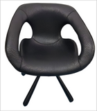 [Lounge chair]  Gun color frame +  PU，360° Rotating Smooth Lounge Chair for Events