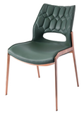 [Dining Chair] Rose gold frame +  PU，Christmas Feast Atmosphere Dining Chair