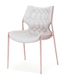[Dining Chair] Chrome frame +  saddle leather & PU，ERGONOMIC DESIGN KITCHEN DINING CHAIRS