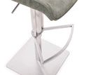 [Hydraulic Barstool]  201# Burshed stainlee frame + PU , Ergonomic Backres bar stoolsf or bar island counter